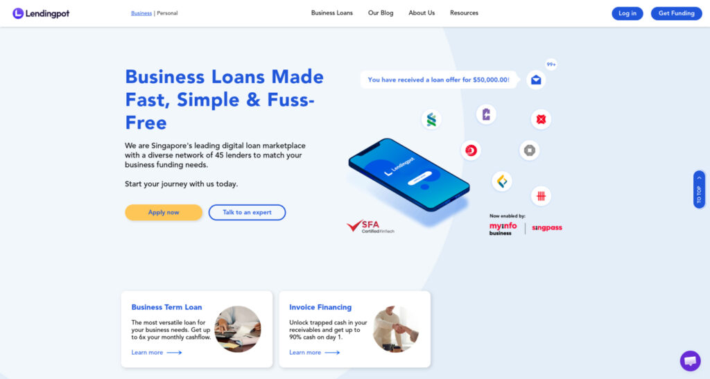 Lendingpot Corporate Business Loan Singapore