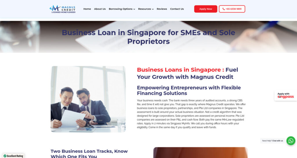 Magnus Credit Corporate Loan Singapore