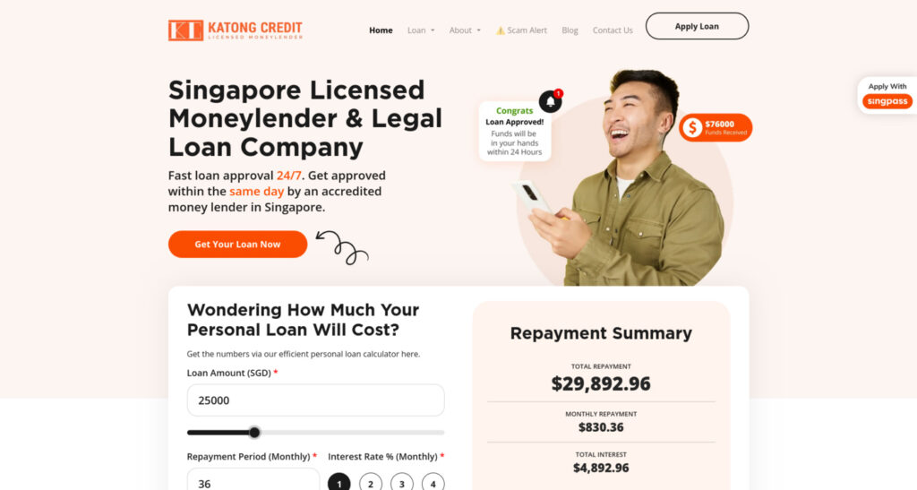 Katong Credit Money Lender For Foreigner In Singapore