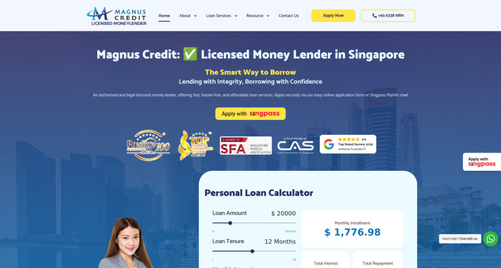 Magnus Credit Loan Singapore For Foreigners