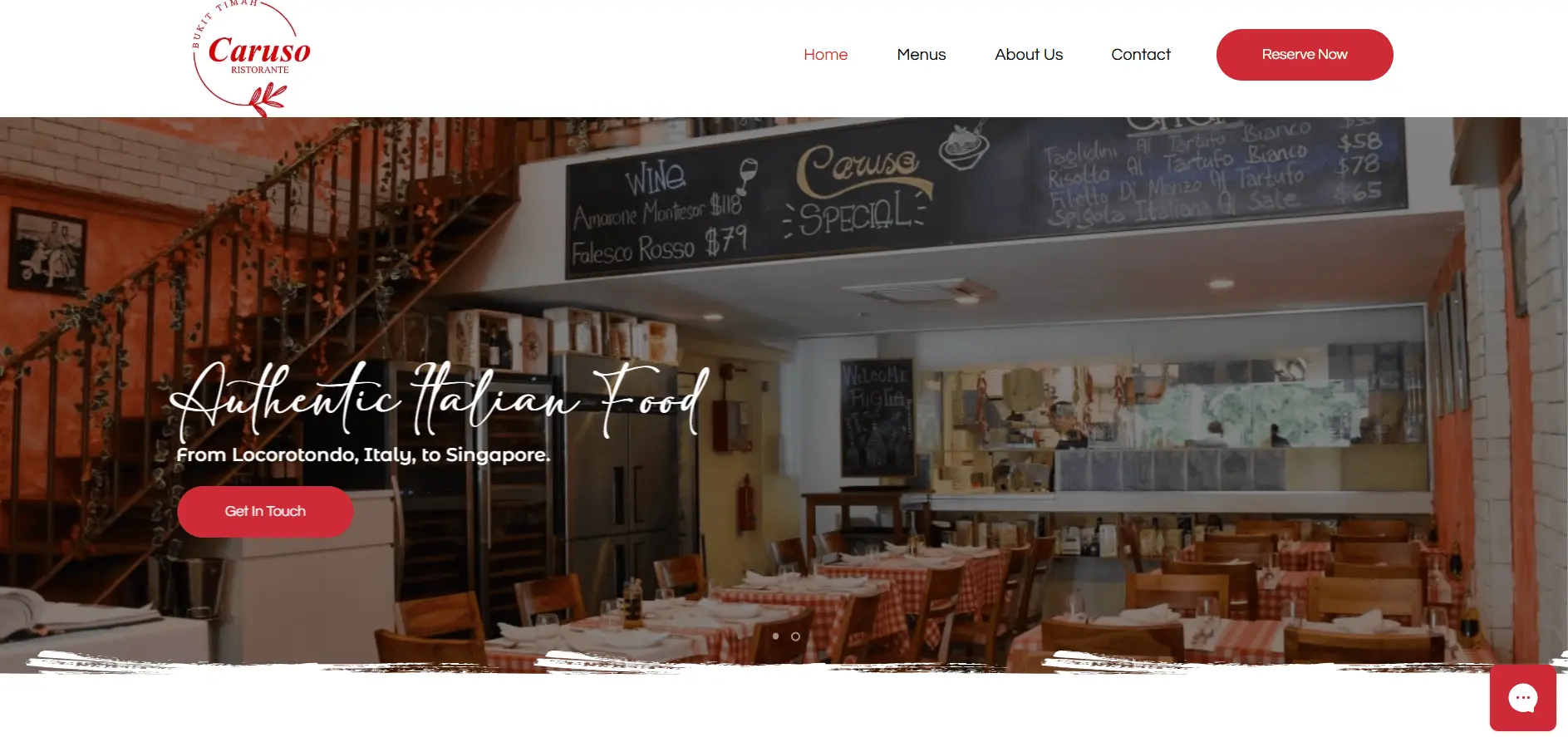 Caruso Italian Restaurant Singapore