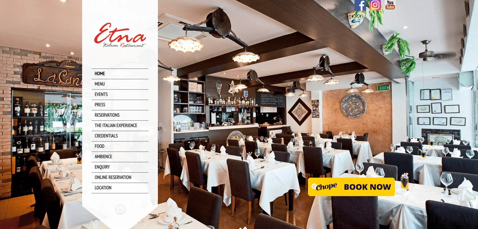 Etna Italian Restaurant In Singapore
