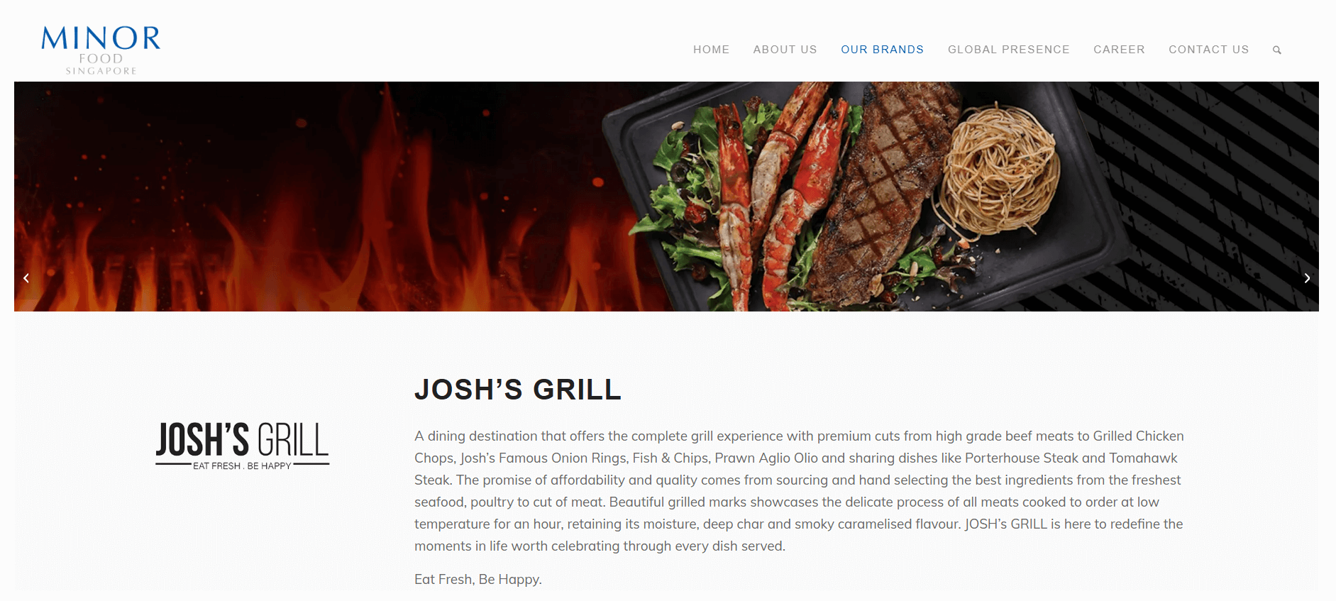 Josh's Grill Western Restaurant Singapore
