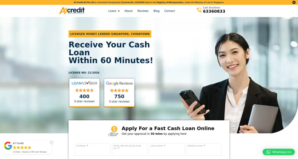 A1 Credit Best Personal Loan Singapore