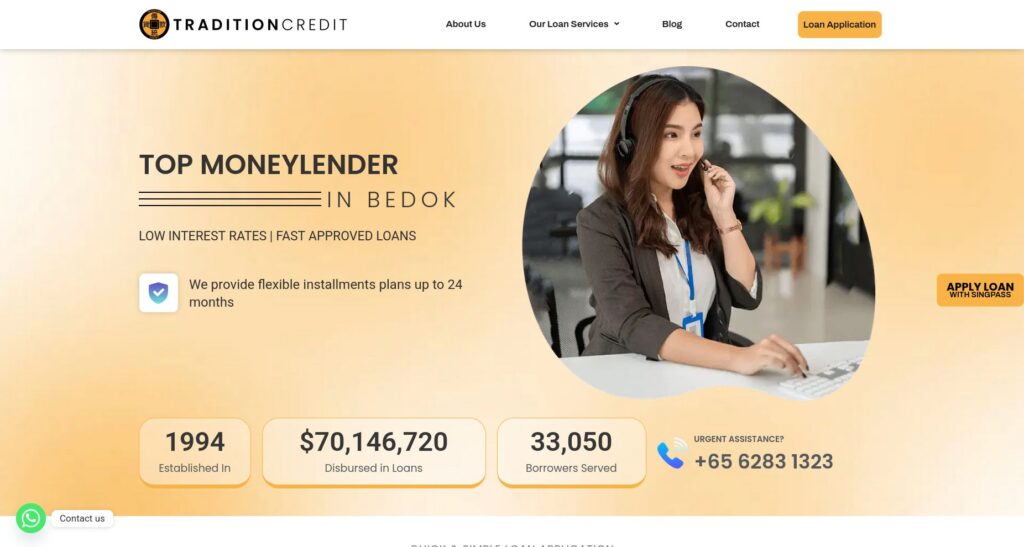 Tradition Credit Personal Loan Singapore
