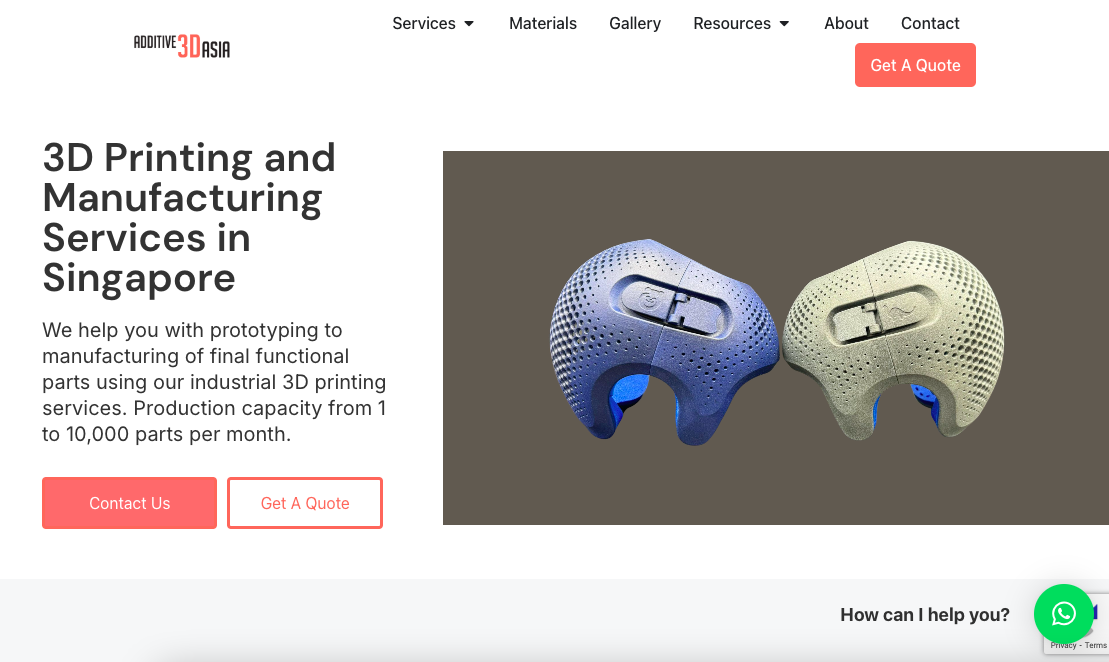 Additive3D Asia 3D Printing Singapore Service