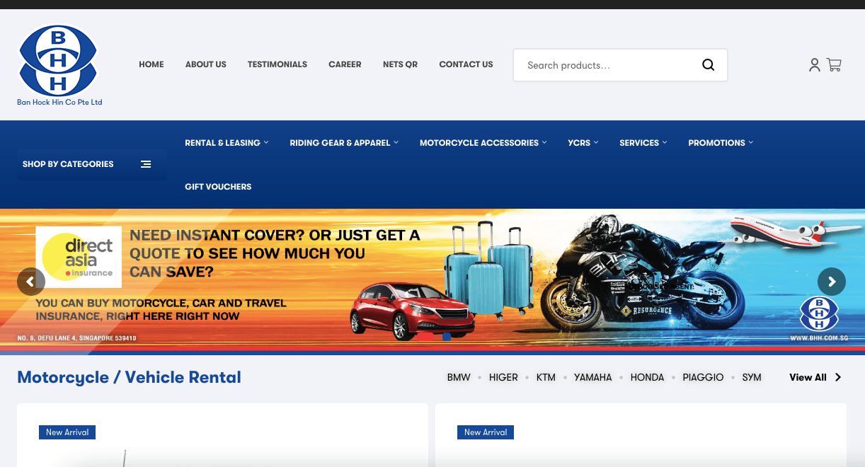Ban Hock Hin Co Motorcycle Shop Singapore