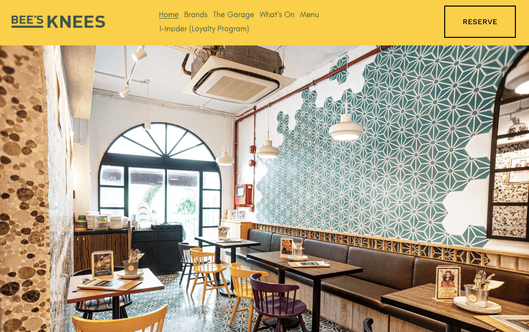 Bees Knees At The Garage Outdoor Cafe Singapore
