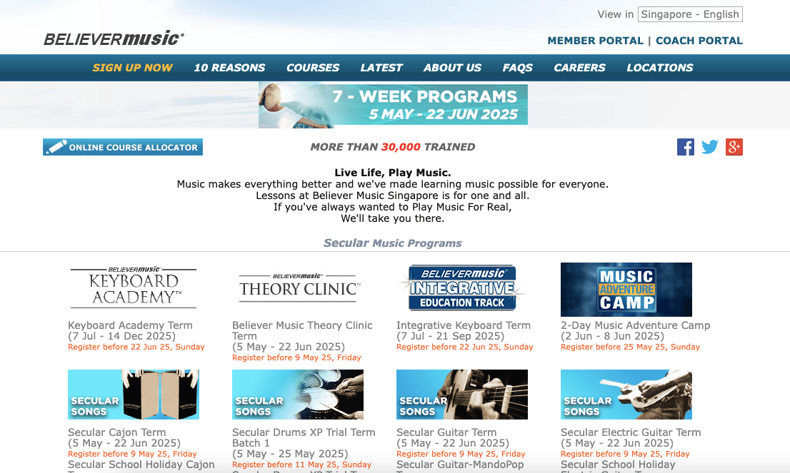 Believer Music Learn Drums Singapore