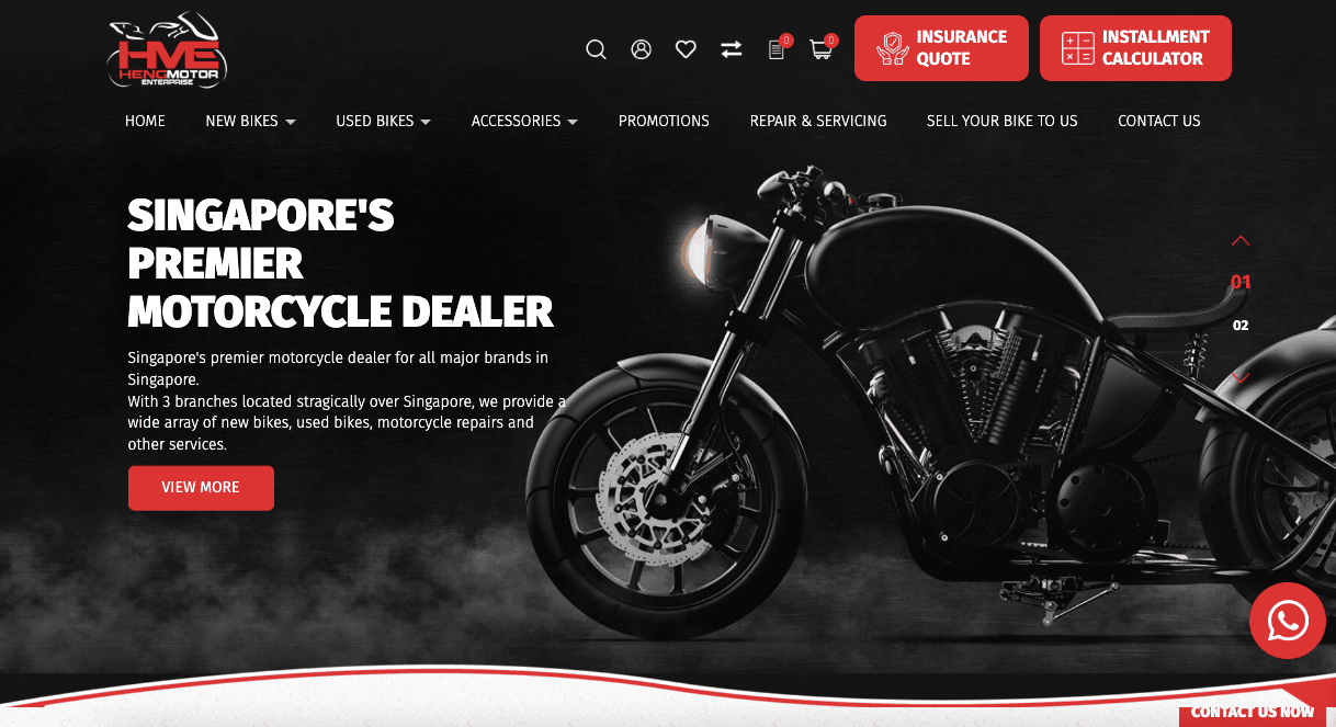 Changi Heng Motor Enterprise Motorcycle Shop Singapore