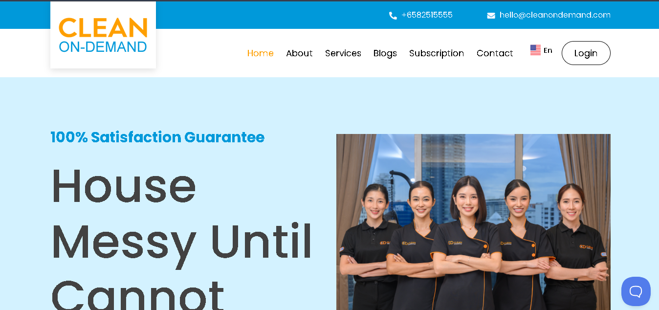 Clean On Demand One Time Cleaning Singapore