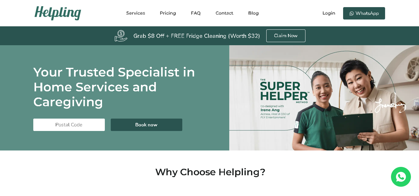 Helpling Singapore One Time Home Cleaning Services