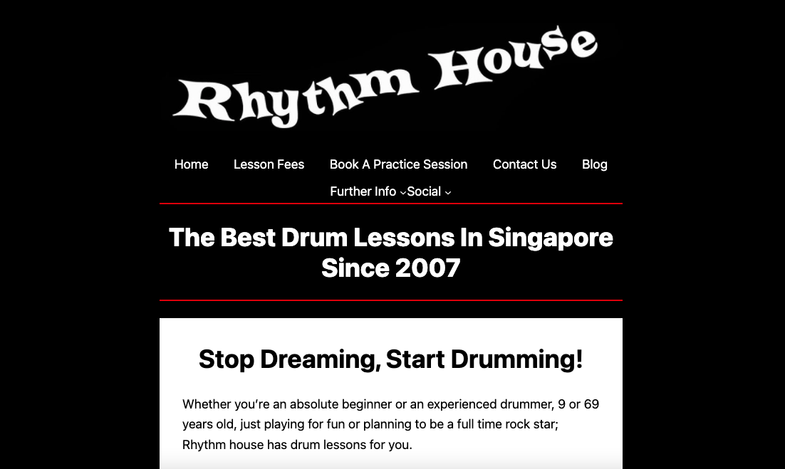 Rhythm House Best Drum Lessons Singapore