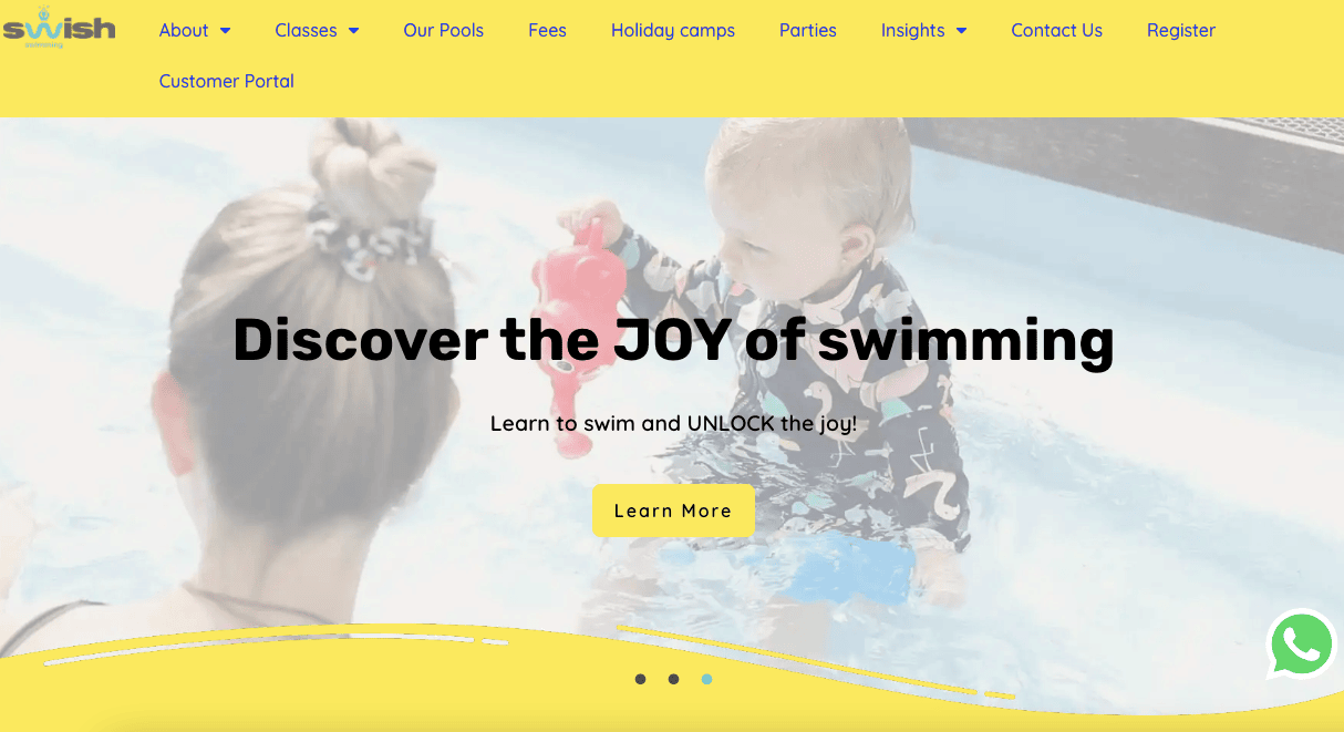 SWISH Swimming Infant Swimming Class Singapore