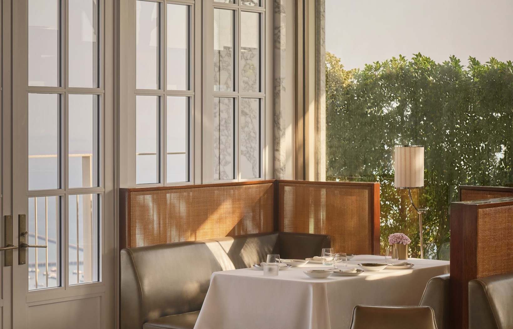 Spago Dining Room Restaurant With Sunset View