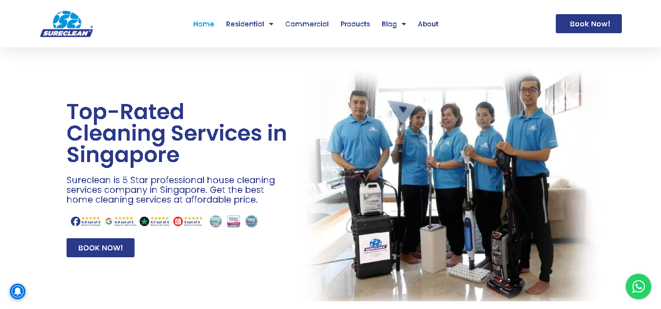 Sureclean One Time Cleaning Singapore