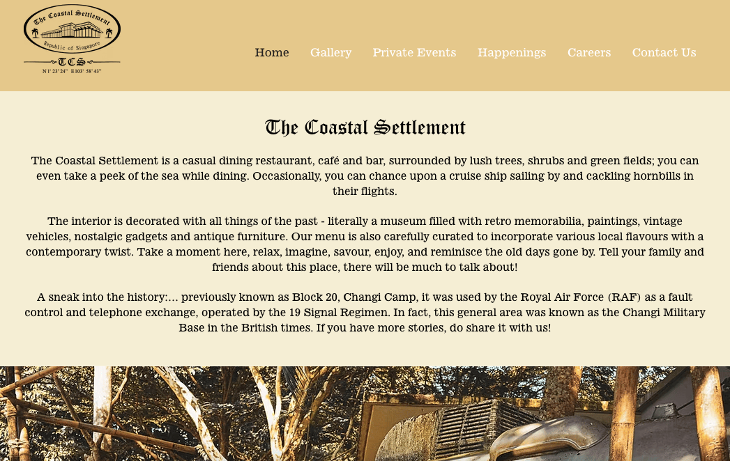 The Coastal Settlement Outdoor Cafe Singapore