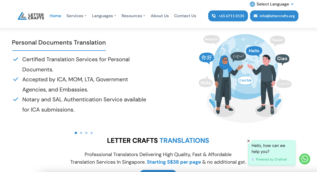 Letter Crafts Document Translation Services Singapore