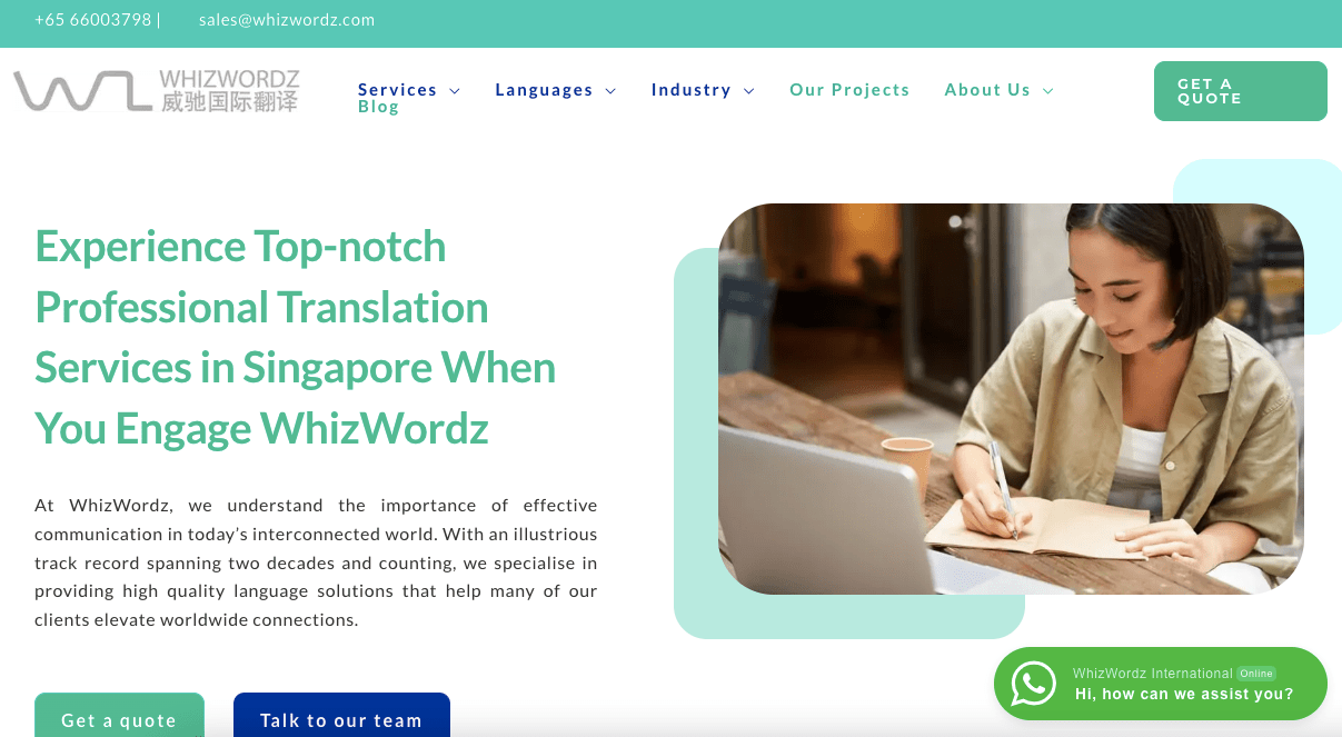 WhizWords International Translation Company Singapore