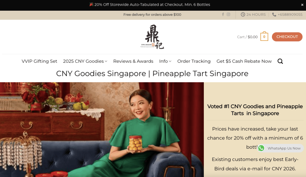 Ding Bakery Pineapple Tart Singapore