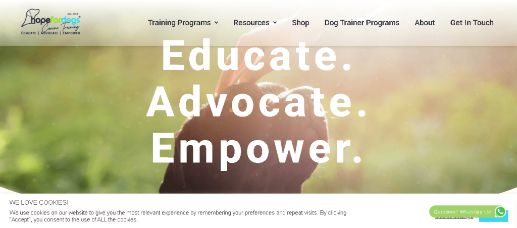 Hopefordogs Canine Training Singapore