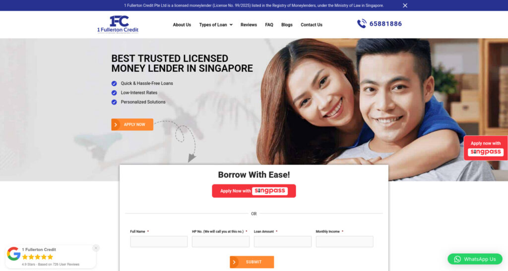1 Fullerton Credit Fast Approval Business Loans Singapore