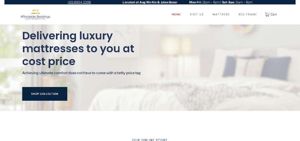 Affordable Beddings Mattress For Back Pain Singapore