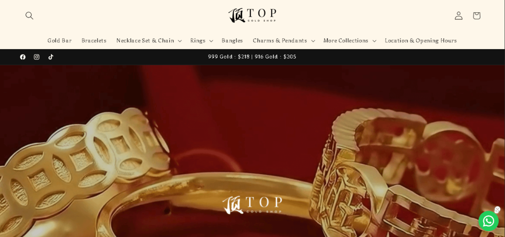 Top Gold Shop For Jewellery In Singapore