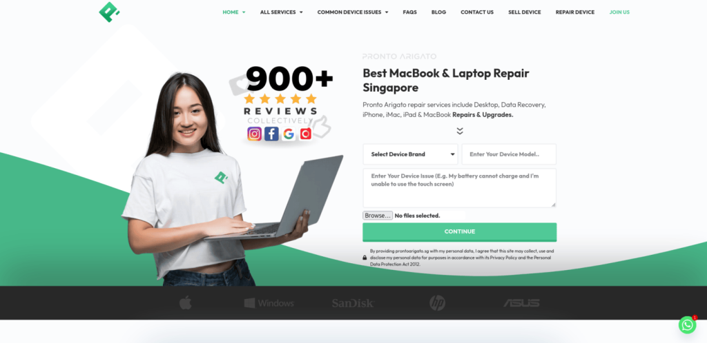 Pronto Arigato Data Recovery Singapore