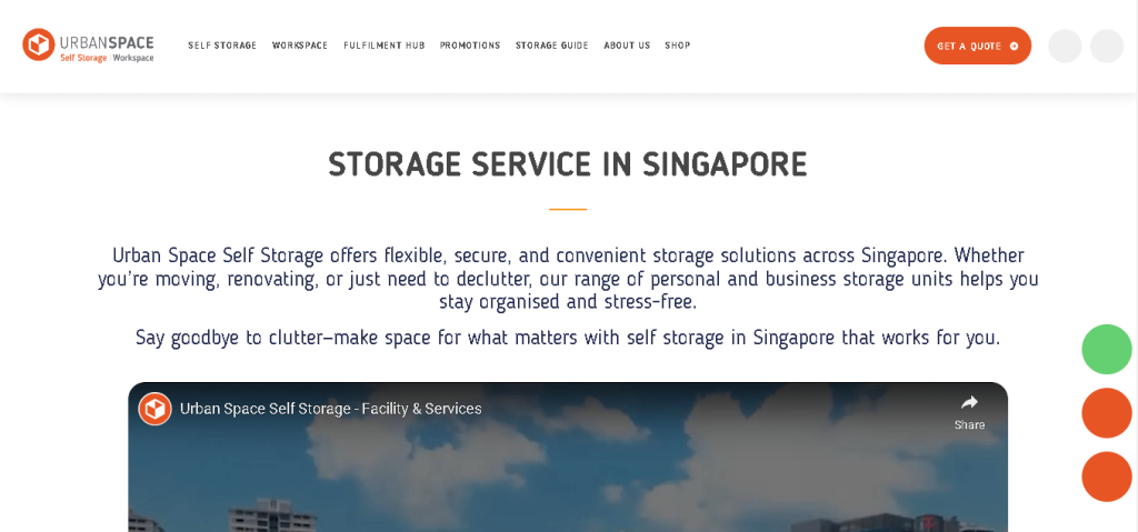 Urban Space Self Storage Rental Singapore