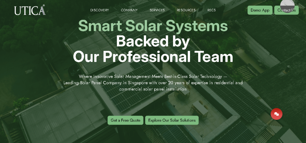 UTICA SOLAR Panel Installation Singapore