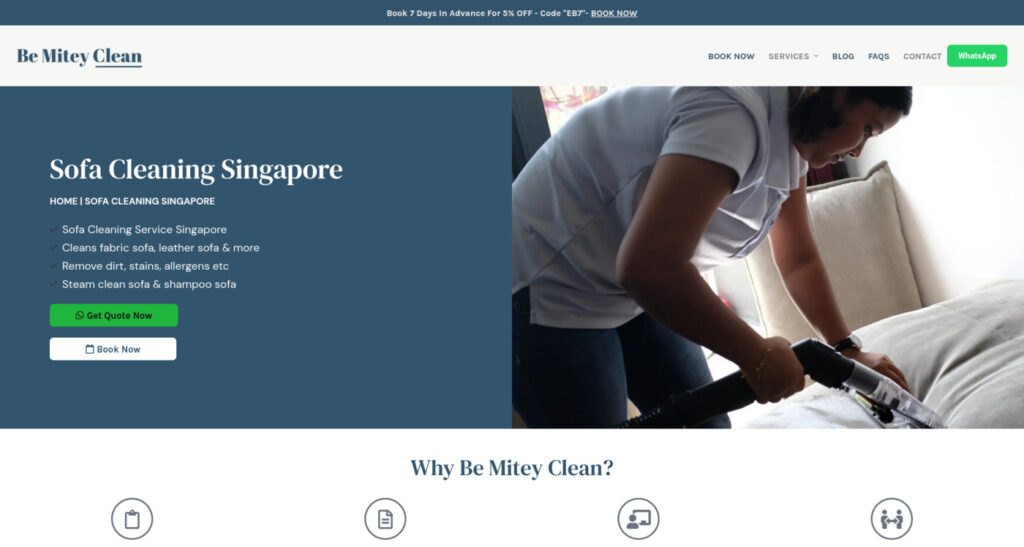 Be Mitey Clean Sofa Singapore