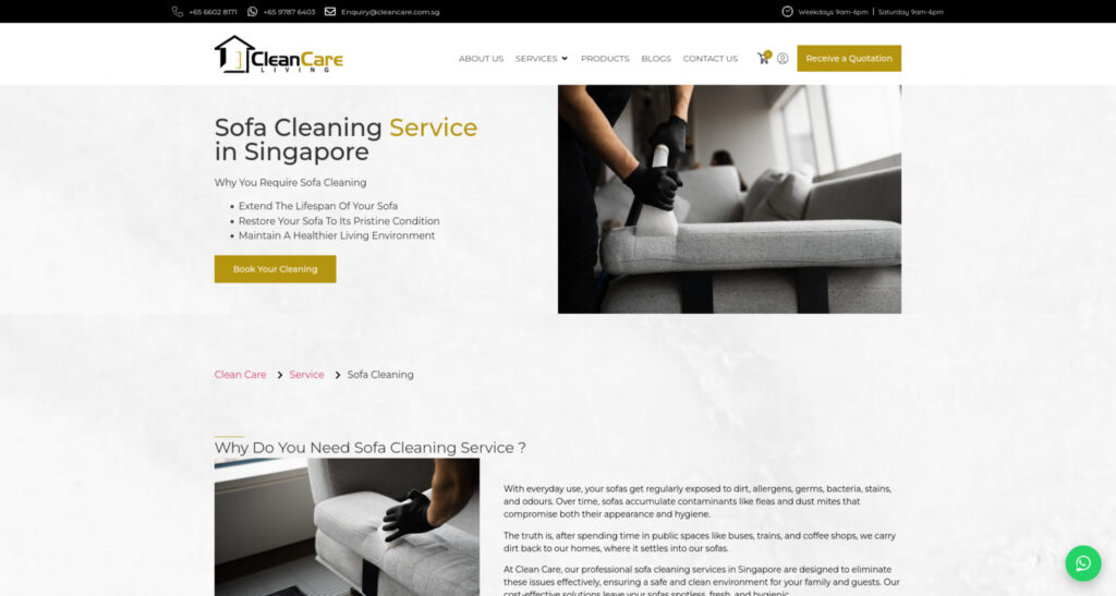 CleanCare Sofa Cleaning Singapore