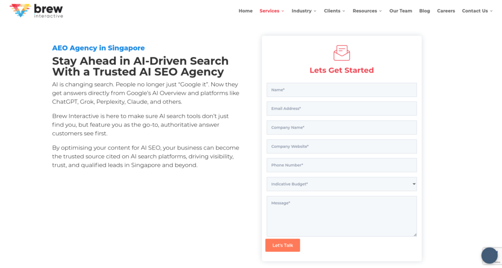Brew Interactive GEO Agency Singapore