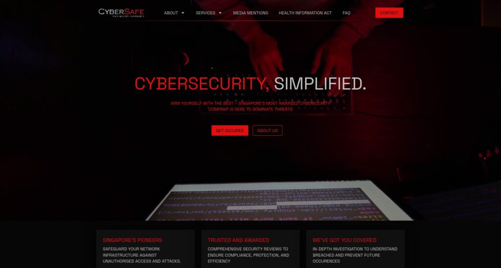 Cybersafe Cybersecurity Firm Singapore