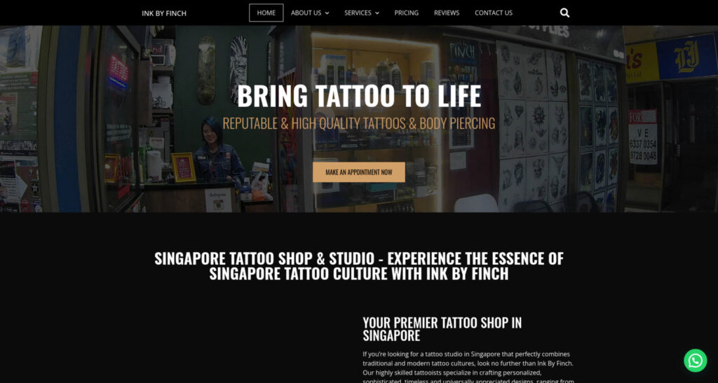 Ink By Finch Best Piercing Shop Singapore
