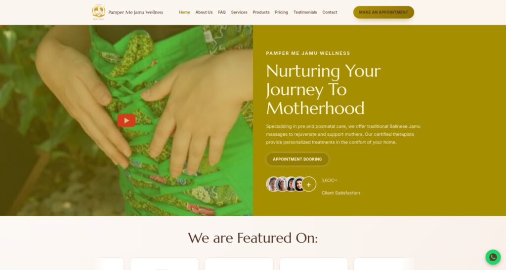 Pamper Me Jamu Wellness Pregnancy Massage Singapore