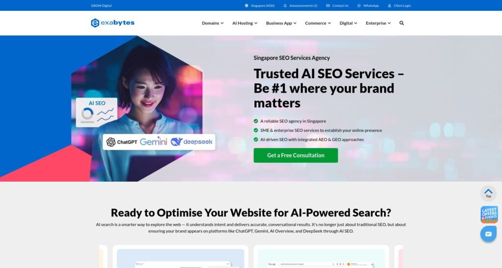 Exabytes Best AI SEO Agency In Singapore