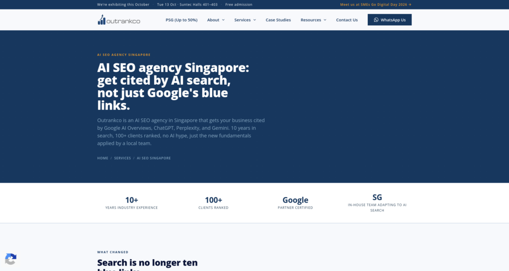 Outrankco Singapore AI SEO Agency 