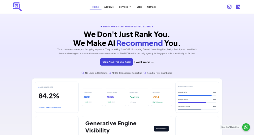 TheSEOhood Singapore AI SEO Agency 