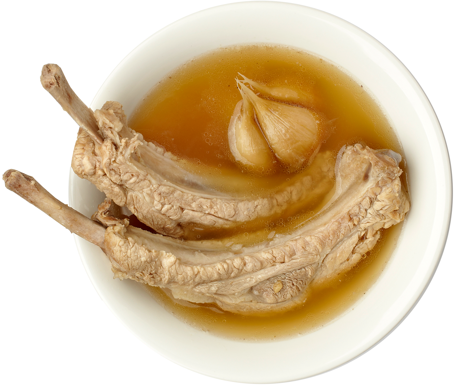 Bowl of Founder Bak Kut Teh's signature pork rib soup
