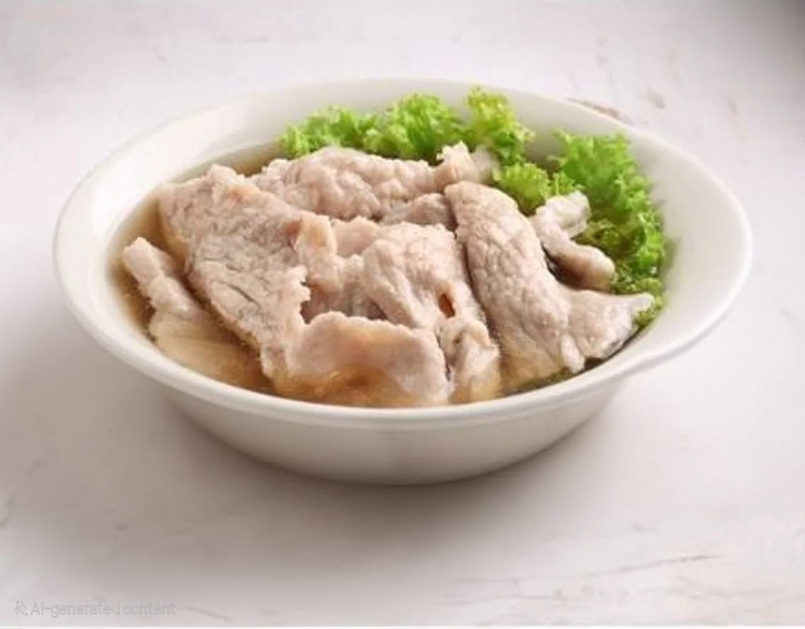 Bowl of sliced pork soup at Outram Park Ya Hua Bak Kut Teh