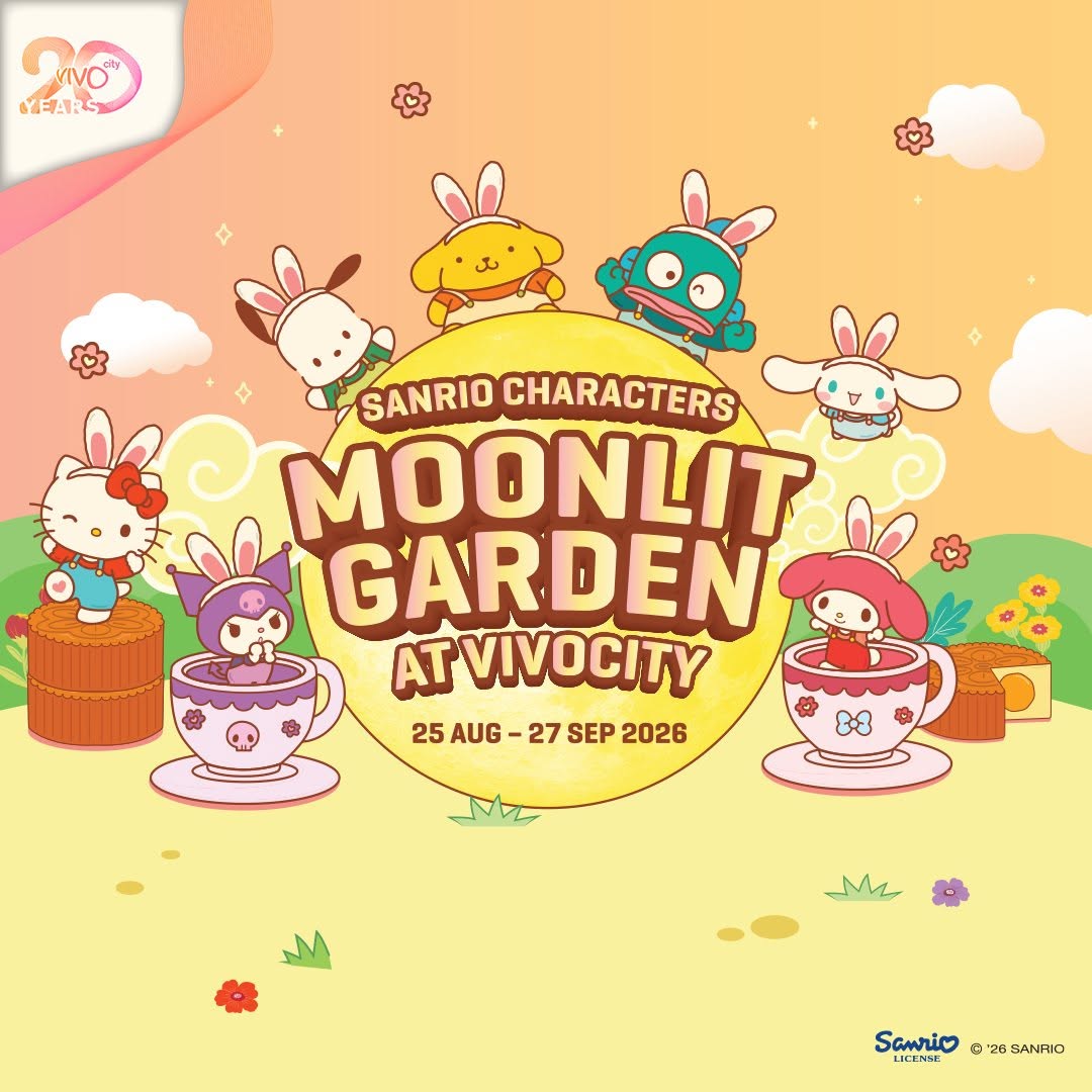 Sanrio Characters Moonlit Garden installation at VivoCity for Mid-Autumn Festival 2026