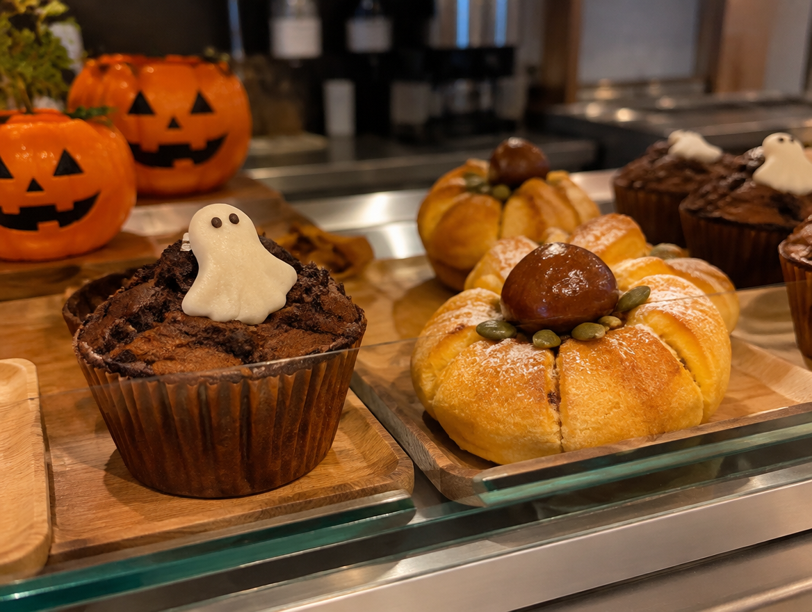 An over-the-top Halloween milkshake topped with a spiderweb cupcake at Black Tap, Marina Bay Sands