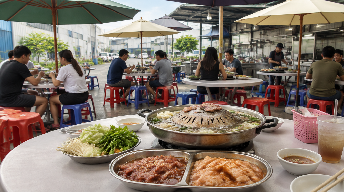 Le Thai Mookata outdoor seating at Tai Seng
