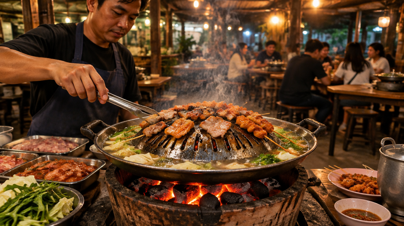 Thai Hao Chi Mookata charcoal grill set